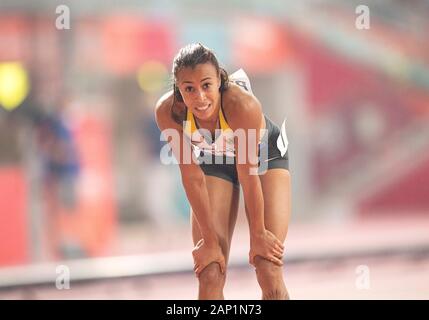 Tatjana PINTO (Deutschland/Platz 7), Halbfinale 200m Frauen, am 01.10.2019 Leichtathletik WM 2019 in Doha/Katar, vom 27.09. - 10.10.2019. Â | Verwendung weltweit Stockfoto