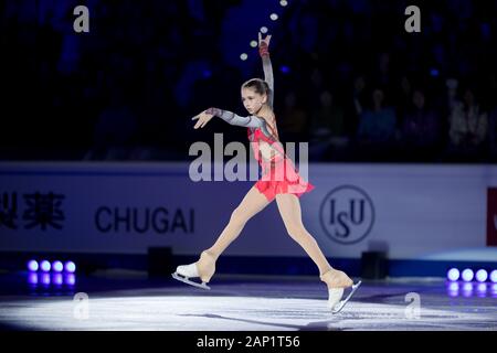 Kamila Valieva Russlands führt während der Ausstellung Gala an palavela Eisbahn in Turin, Italien am 8. Dezember 2019 Stockfoto