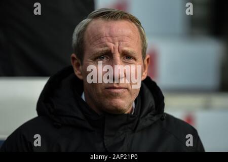 18. Januar 2020, Deepdale, Preston, England; Sky Bet Meisterschaft, Preston North End v Charlton Athletic: Lee Bowyer Manager von Charlton Athletic, bevor das Spiel Quelle: Richard Long/News Bilder Stockfoto