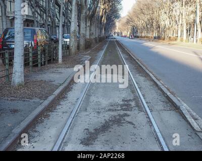 TURIN, Italien - ca. Dezember 2019: Corso Vinzaglio Avenue Stockfoto
