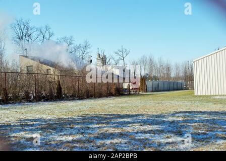 Feuer in der Nähe des luftwaffenstützpunktes wright Patterson Dayton, Fairborn, Beavercreek, greene County, ohio Stockfoto