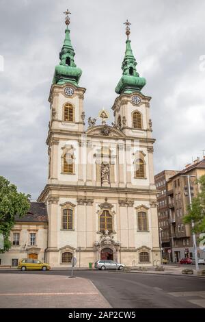 Kirche von St. Anne - Katholische Kirche in Budapest, am rechten Ufer der Donau. Stockfoto