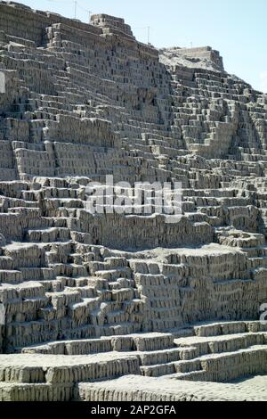 Huaca-Pucllana-Pyramide, Lima, Miraflores District, Peru, Südamerika Stockfoto