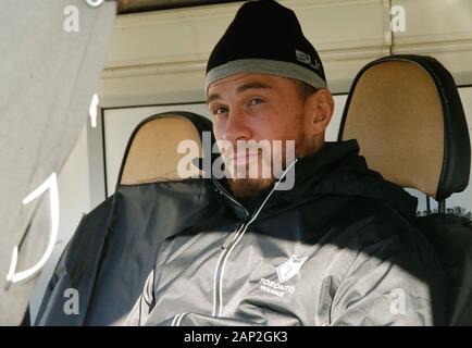 19. Januar 2020, die Mend-A-Schlauch Dschungel, Castleford, England; Rugby League vor Jahreszeit, Castleford Tiger v Toronto Wolfpack: Sonny Bill Williams von Toronto Wolfpack. Credit: Stephen Gaunt/News Bilder Stockfoto