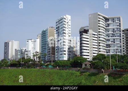 Moderne Gebäude, Lima, Miraflores District, Peru, Südamerika Stockfoto