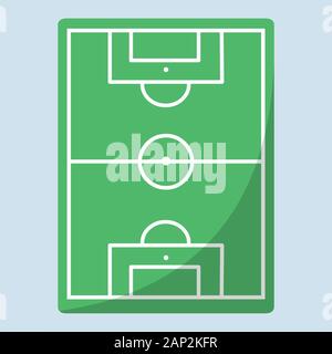 Fußball oder Fußball Feld isoliert Vector Illustration Stock Vektor