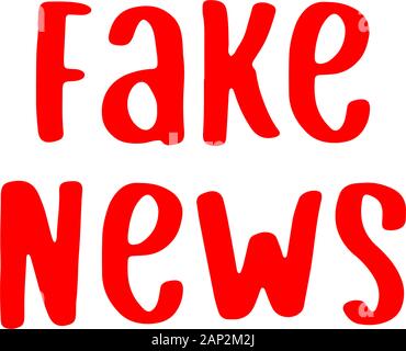 Ein Logo Design über gefälschte Nachrichten, gefälschte Nachrichten logo, gefälschte Nachrichten Tag, Vector Illustration Stock Vektor