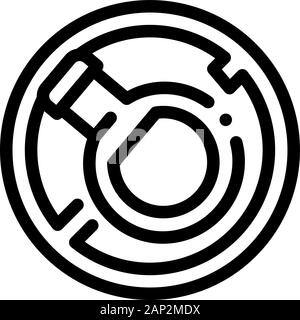 Flasche durchgestrichene Symbol Vektor Kontur Abbildung Stock Vektor