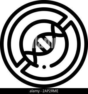 Molekül durchgestrichene Symbol Vektor Kontur Abbildung Stock Vektor