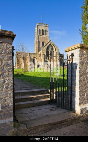 St Mary's Church, Wedmore, Somerset, England, Großbritannien Stockfoto