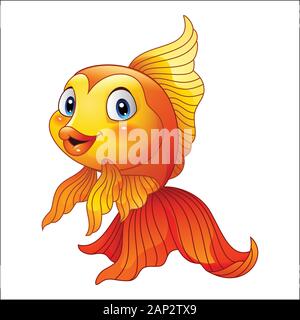 Cartoon niedlicher Goldfisch Stock Vektor