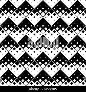 Geometrische nahtlose quadratischen Muster Hintergrund - monochrom Vector Graphic Design Stock Vektor