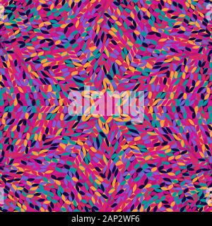 Radiale Fliesen- Blume Mosaik Hintergrund Design - bunte hypnotischer psychedelischer abstract Vector Illustration Stock Vektor