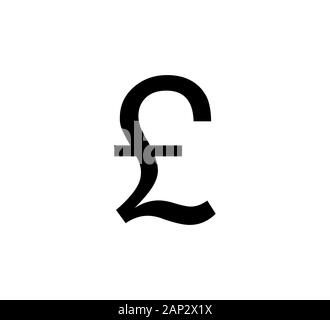 Pfund Sterling Symbol. Vektorgrafiken, flaches Design Stock Vektor