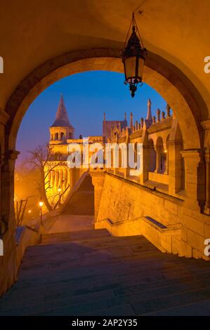 Fischerbastei, Budapest, Ungarn Stockfoto