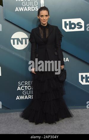 Januar 19, 2020, Los Angeles, CA, USA: LOS ANGELES - Jan 19: Winona Ryder bei der 26 Screen Actors Guild Awards im Shrine Auditorium am 19. Januar 2020 in Los Angeles, CA (Credit Bild: © Kay Blake/ZUMA Draht) Stockfoto