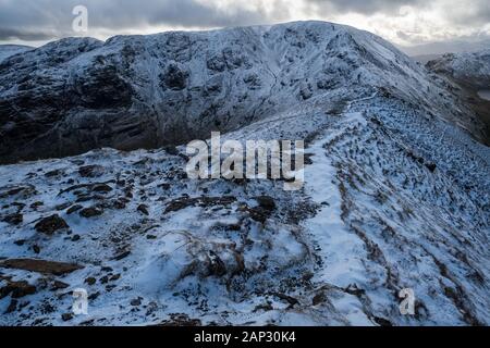 Cofa Pike & Fairfield von St Sunday Crag, Lake District Stockfoto