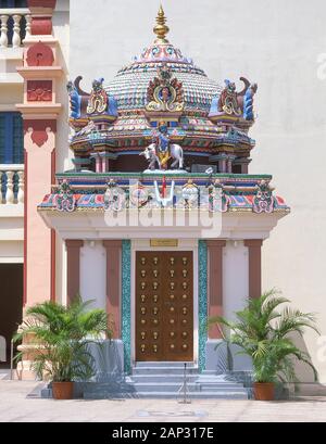 Sri Aravan, Sri Mariamman hinduistischer Tempel, South Bridge Road, Chinatown, Outram District, Central Area, Singapur Insel (Pulau Ujong), Singapur Stockfoto