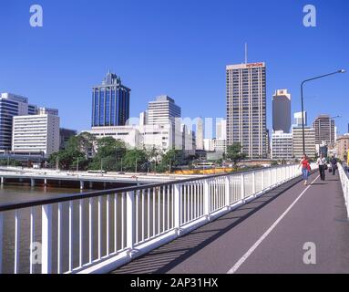 Blick auf die Stadt von Victoria Bridge, Brisbane, Brisbane, Queensland, Australien Stockfoto