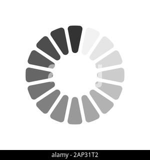 Grau download Zeichen auf weißem Hintergrund. Last Symbol in flacher Ausführung. Laden von Daten. Vector Illustration. Stock Vektor