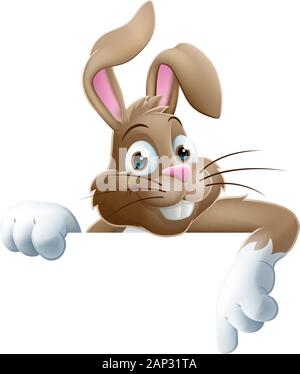 Osterhase Cartoon Zeichen Stock Vektor