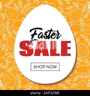 Ostern Verkauf. Vektor banner Vorlage für Online Store Stock Vektor
