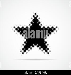 Rasterungs-Symbol. Vector Illustration. Flache schwarze Sterne in Raster Design. Stock Vektor