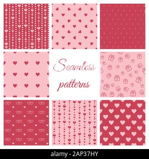 Der nahtlose Muster mit Herz Stock Vektor