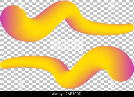 Gradient 3D-Formen. Set isoliert Flüssigkeit Elemente der holographischen design Palette von schillernden Farben. Moderne abstrakte Muster, farbenfrohe Stock Vektor