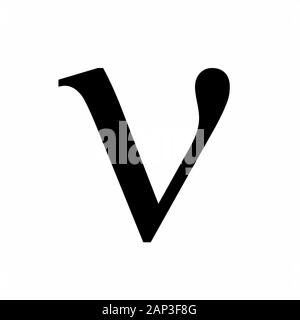 Nu griechischen Buchstaben Stock Vektor