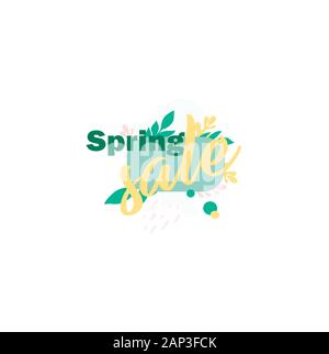 Frühling Verkauf ist ein stilvolles Logo Vektor für Stores und Online Shopping. Stock Vektor