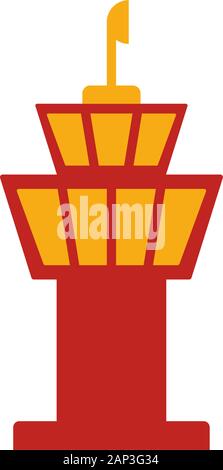 AirPort-Tower-Symbol. Flaches kreatives Element aus der AirPort Icons Kollektion. Farbiges AirPort-Tower-Symbol für Vorlagen, Webdesign und Software Stock Vektor