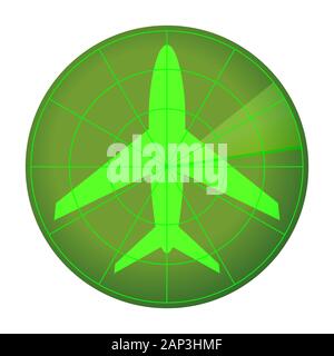 Radar-Symbol. Vector Illustration isoliert auf weißem Hintergrund Stock Vektor