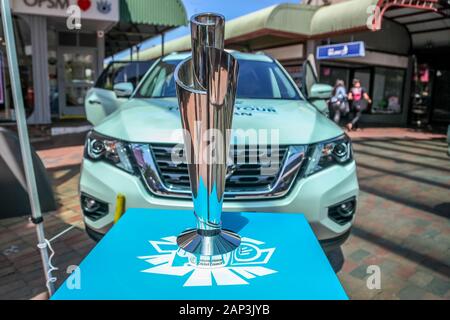 Ballarat, Victoria, Australien. 21 Jan, 2020. Die ICC-Frauen T20 World Cup Trophy Tour - Der Frauen T20 WM-Trophäe nach Ballarat in Coutry Victoria nach durch Australien reisen zu seinem endgültigen Ziel der ICC T20 World Cup 2020 - Frauen Finale am 08.März 2020 in Melbourne. Bild: Brett Keating/Alamy leben Nachrichten Stockfoto