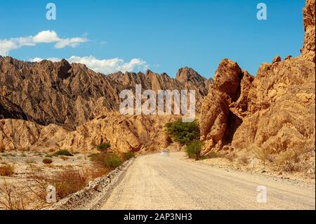 Die Quebrada de Las Flechas auf der Ruta 40, Angastaco, Argentinien Stockfoto