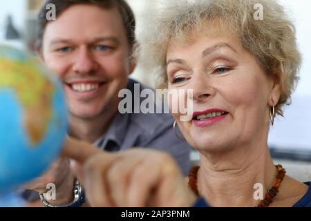Familie Planung Reise Stockfoto