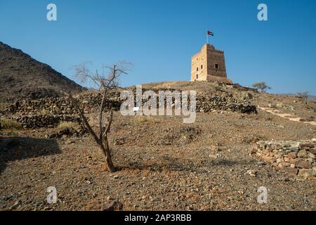 Al Hail Fort in Fujairah, Vereinigte Arabische Emirate Stockfoto