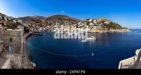 Ansicht der Hydra-Insel, Griechenland Stockfoto