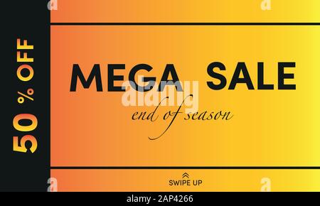 Verkauf banner Template Design, Verkauf Angebot. Vector Illustration. Mega Sale. Stock Vektor