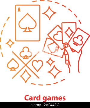 Kartenspiele Konzept Symbol. Poker & blackjack Idee dünne Linie Abbildung. Karten passt, Asse. Glücksspiel, Glücksspiele. Casino. Vektor isoliert Stock Vektor