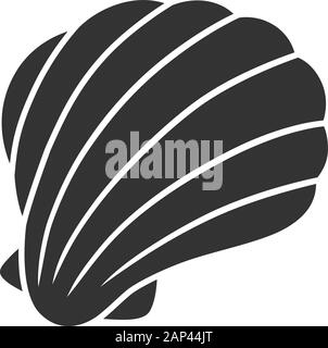Sea Shell glyph Icon. Marine Muschel Muschel. Schutzschicht für Tier. Tropische Souvenir. Aquarium Kreatur. Unterwasser Fauna. Silhouette sym Stock Vektor