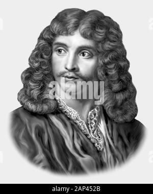 Moliere 1622-1673 französischer Dramatiker Stockfoto