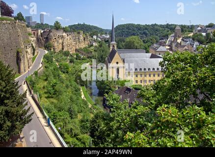 Plateau du Rham und Befestigungsanlagen Luxemburg-Stadt Stockfoto