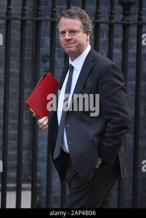 Scottish Secretary Alister Jack kommt für eine Kabinettssitzung in Downing Street, London. Stockfoto