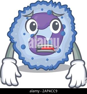 Ein Bild der Basophilenzelle, das Angst im Gesicht zeigt Stock Vektor