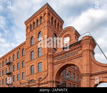 Manfaktura ist massive Shopping- und Entertainment Center Mit der ehemaligen Fabrik von Israel Poznański Factory in Lodz, Polen. Stockfoto