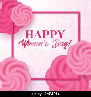 Happy Tag der Frauen. Vektor Grußkarte Stock Vektor