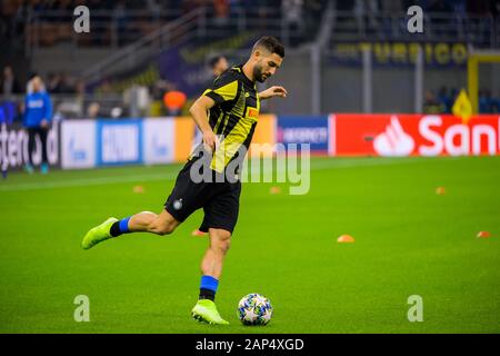 Mailand - Oct 23, 2019: Roberto Gagliardini 5. FC Inter-Borussia Dortmund. Champions League. Stadio San Siro Stockfoto