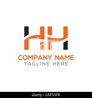 Vektor-Vorlage für HF-Logo-Design. Erste Verknüpfte Letter-HF-Vektor-Abbildung Stock Vektor