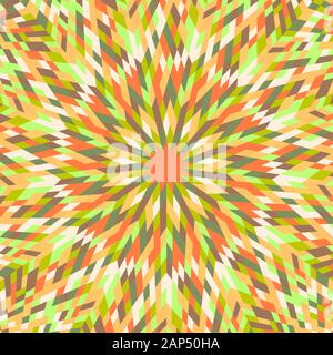 Farbenfrohe dynamische burst Mosaik Muster Hintergrund design-abstrakten psychedelisch hypnotischen Rundschreiben Vektorgrafik mit geometrischen Formen Stock Vektor